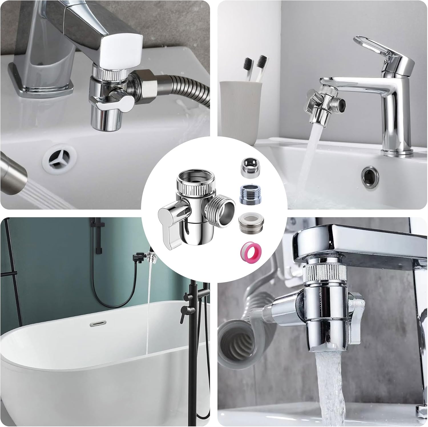2906 – Commutateur De Robinet, Salle De Bain, Cuisine, Lavabo, évier, Inverseur De Robinet neuf – Image 8