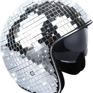 2875– Casque À Bal Disco Avec Visière Rétractable neuf