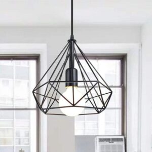 8493 – Suspension Industrielle métal 25cm , Noir  neuve