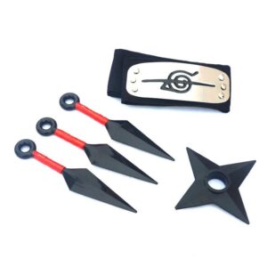 2896 – Naruto Bandeau Kakashi Cosplay  avec Accessoires Ninja neufs