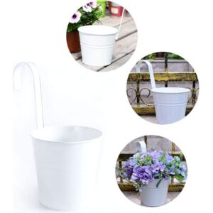 2893 – 5 Pots de Fleurs Suspendu Extérieur  pour Balcon Balconniere Exterieur Métal  neufs