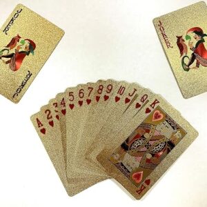 2842 – Jeu de 54 Cartes de Poker en Plastique or neuves