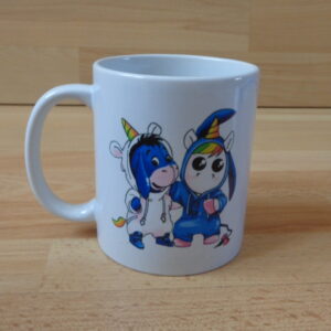 2915 – Mug de Licorne et de bourriquet neuf