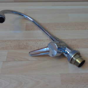 2944 –Robinet , mitigeur de cuisine en acier inoxydable, chromé  30 cm neuf