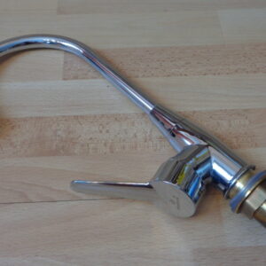 2944 –Robinet , mitigeur de cuisine en acier inoxydable, chromé  30 cm neuf