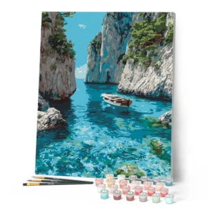 2882 – Figured&rsquo;Art Peinture , Crique Bleue Paisible neuve