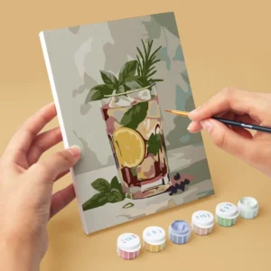 2883 – Figured&rsquo;Art Peinture , Mini Peinture par numéros 15x20cm (6 pièces) – Élixir Botanique neuves