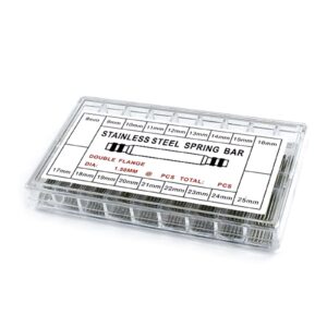 2945 – 144 barrettes à ressort à double bride en acier inoxydable pour bracelet de montre neuves