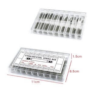 2945 – 144 barrettes à ressort à double bride en acier inoxydable pour bracelet de montre neuves