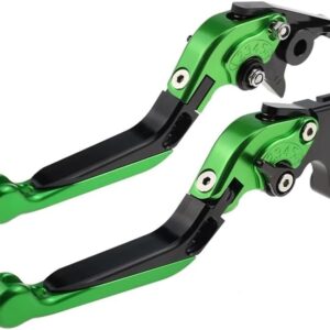3060 – leviers de frein et d’embrayage pliables réglables verts et noirs neufs