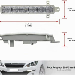 3068 – Feux diurnes pour Citr.oën C3 C1 Berlingo pour Peugeot 308 107 108 neuf