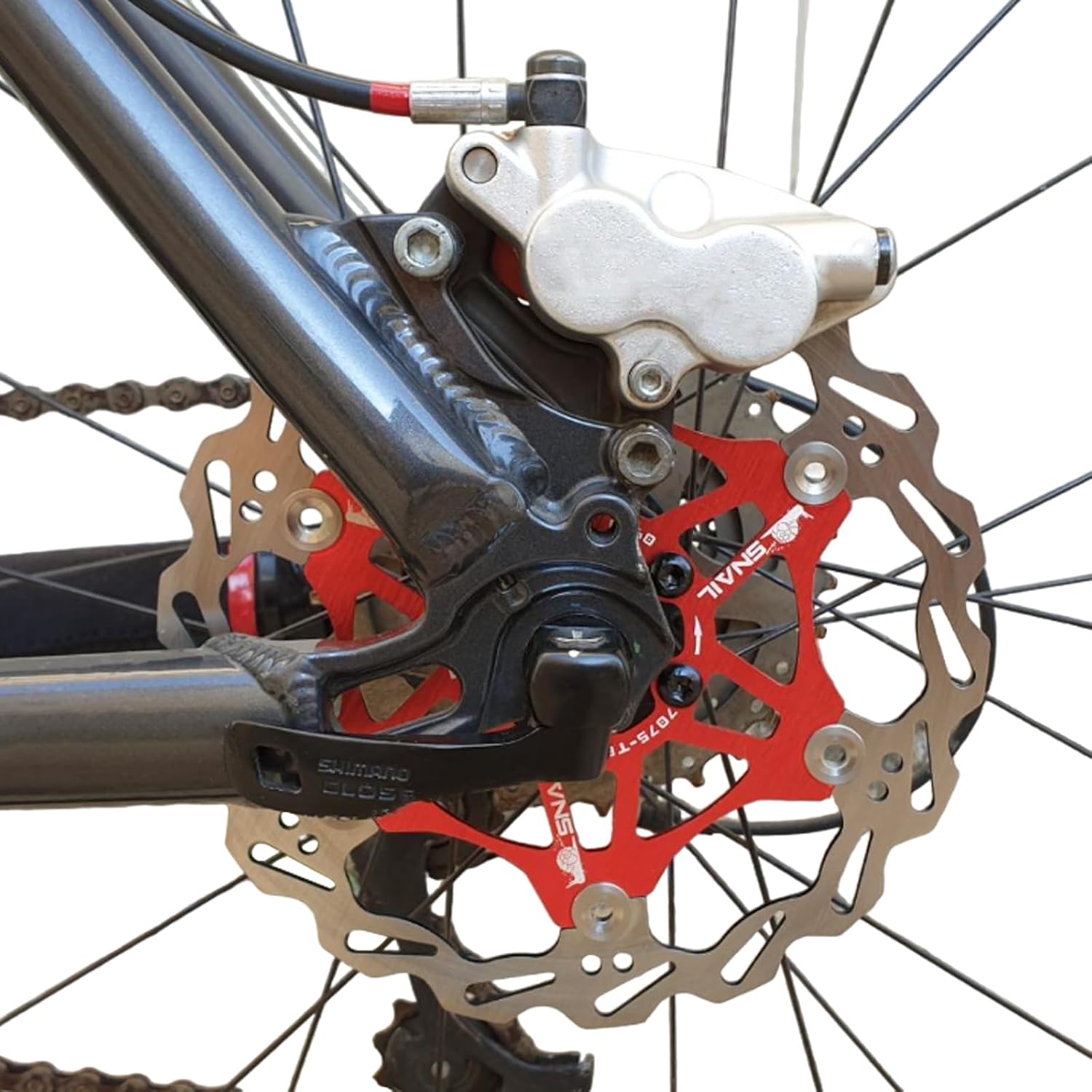 3021 – Disque de frein rouge pour vélo 180 mm neuf – Image 3