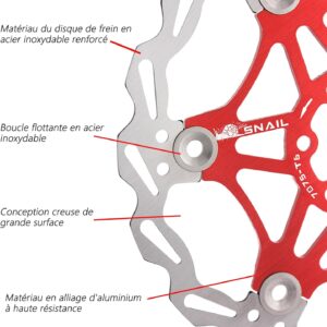 3021 – Disque de frein rouge pour vélo 180 mm neuf
