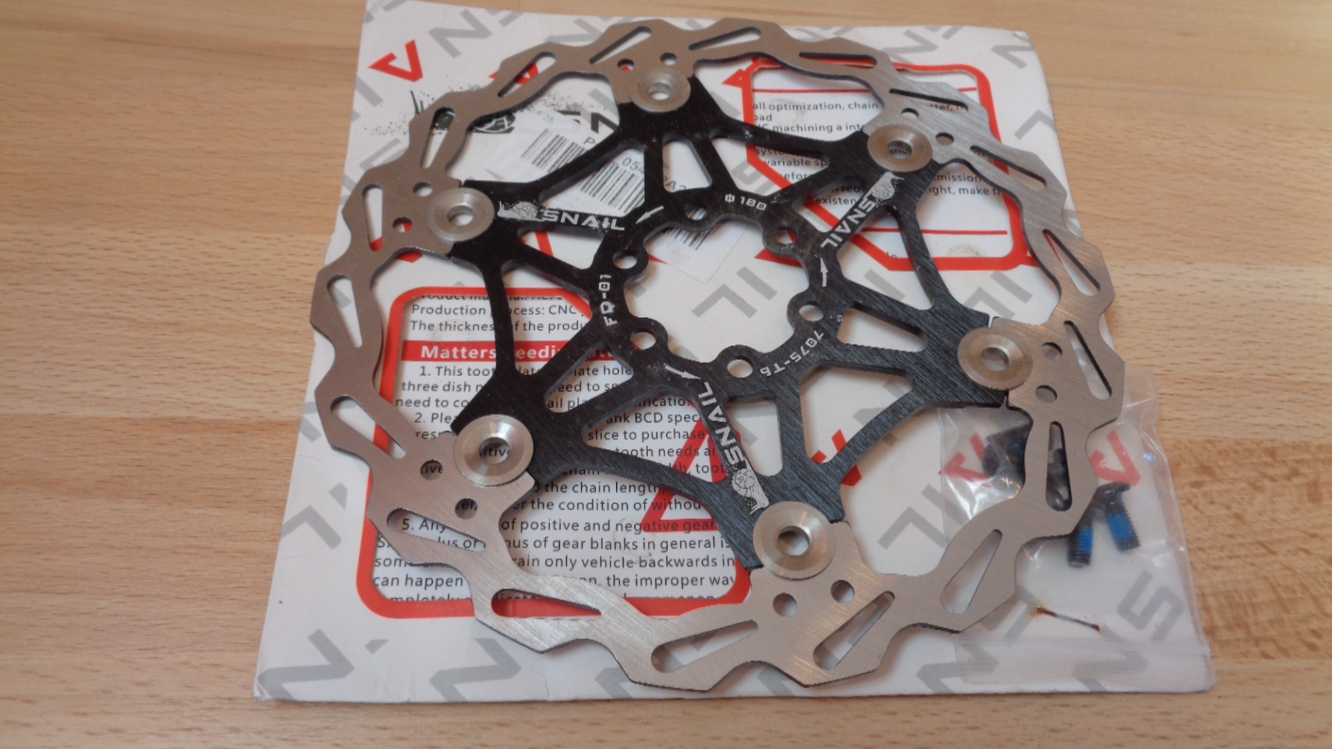 3020 – Disque de frein noir pour vélo 180 mm neuf – Image 6