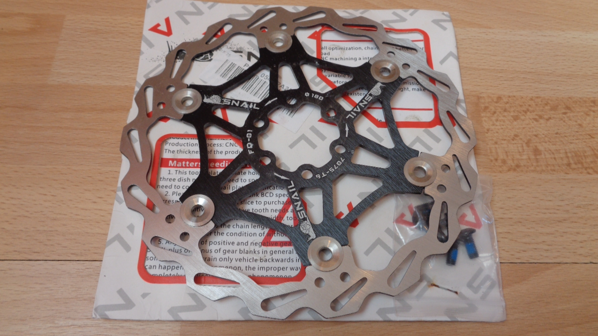 3020 – Disque de frein noir pour vélo 180 mm neuf – Image 5