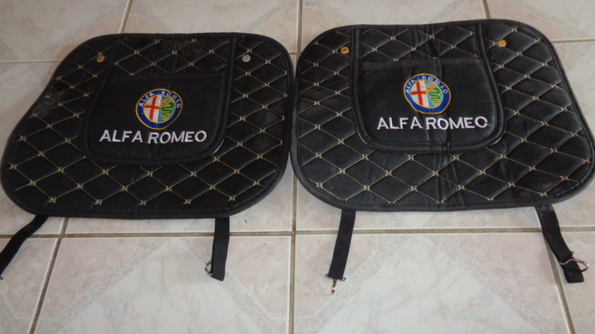 3080 – 2 Protections arrières de siège de voiture, Alfa Romeo neufs – Image 3