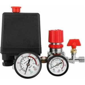 3118 – Compresseur d&rsquo;air pressostat valve pressostat avec manomètre neuf