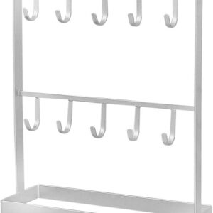 3112 – Support de table en fer pour, Bijoux , porte clés, blanc 20,5 x 7,5 x 24 cm neuf