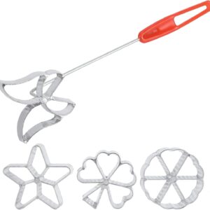 3110 – Kit de rosace en fer, moule à pâtisserie avec 4 formes de têtes interchangeables neufs