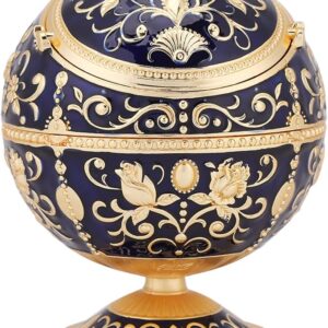 3153 – Cendrier Boule Rétro – Bleu Foncé neuf