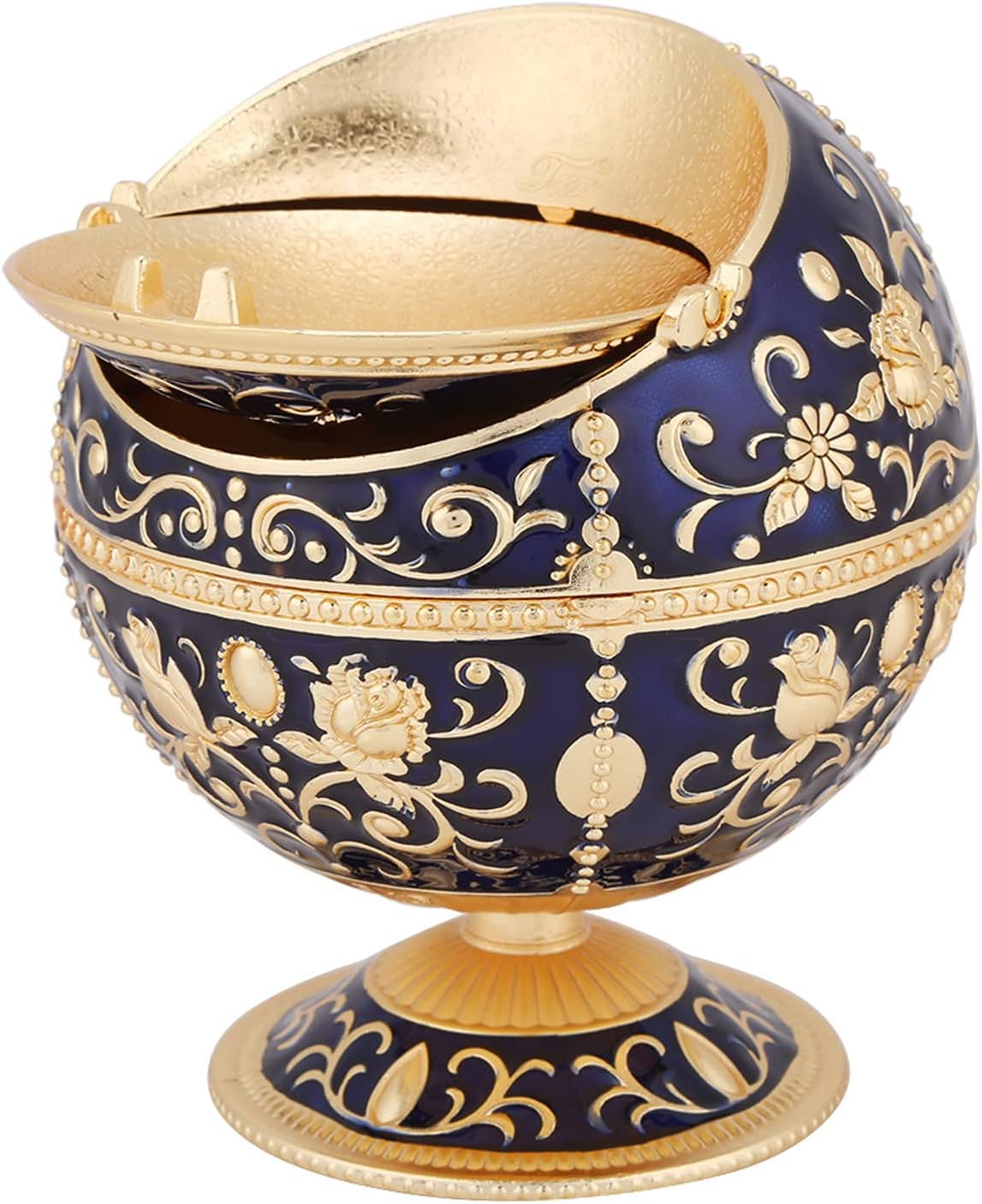 3153 – Cendrier Boule Rétro - Bleu Foncé neuf – Image 3