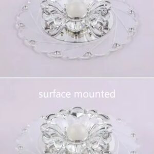 3128 – Plafonnier LED Cristal blanc 20 cm neuf