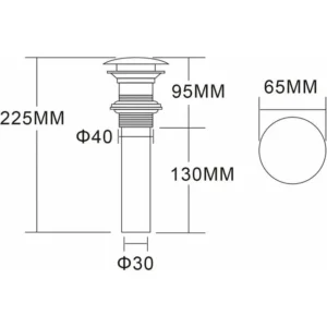 3137 – Siphon bonde automatique doré neuf
