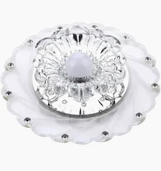 3128 – Plafonnier LED Cristal blanc 20 cm neuf