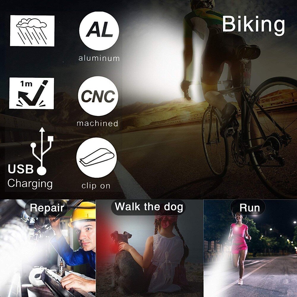 3228 – Lumiere led blanche de bicyclette à 3 Leds neuve – Image 5