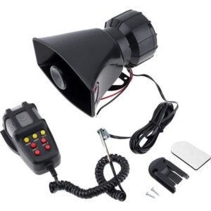 3166 – Sirène d&rsquo;alarme 12V – 100W avec microphone neuve