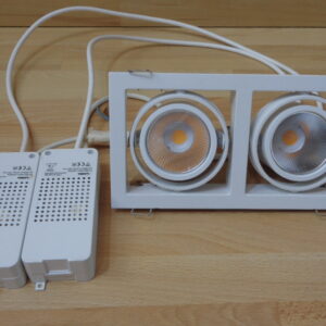 3210 – 2 Spots LED encastrables blancs inclinables