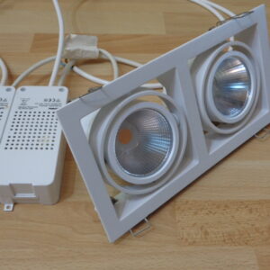 3210 – 2 Spots LED encastrables blancs inclinables