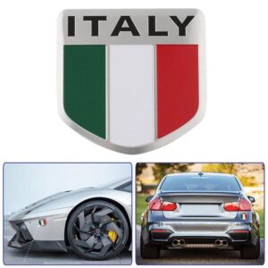 3181 – Insigne d’emblème d’autocollant de drapeau italien en métal 3D neuf