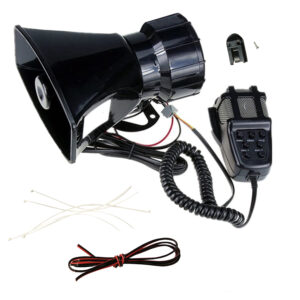 3166 – Sirène d&rsquo;alarme 12V – 100W avec microphone neuve