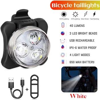 3228 – Lumiere led blanche de bicyclette à 3 Leds neuve – Image 7